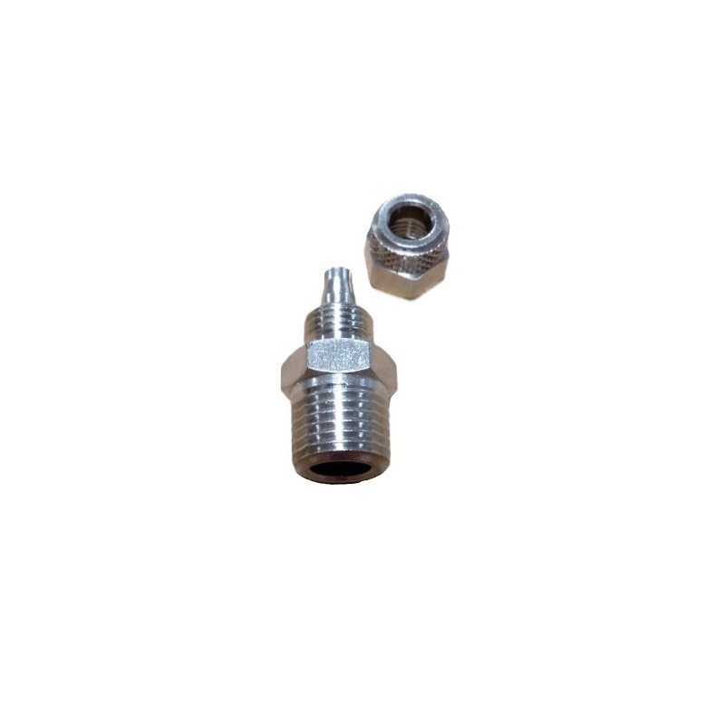 RACCORD DROIT 1/4 M6 RESERVOIR / POMPE EC/G