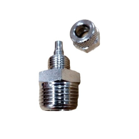 RACCORD DROIT 3/8 M6 ENTREE FILTRE FUEL ECG