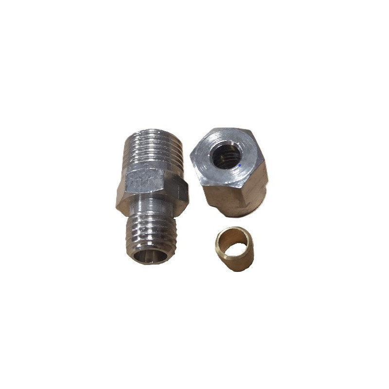 RACCORD DROIT 1/8 M6 PORTE LIGNE GICLEUR EC